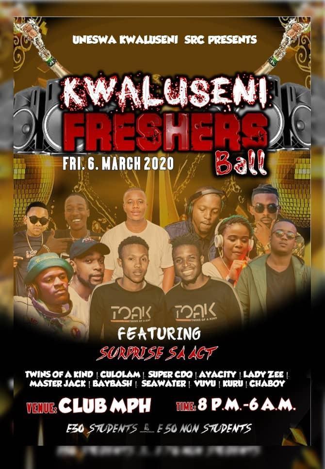 Kwaluseni Freshers Ball 2020 Pic